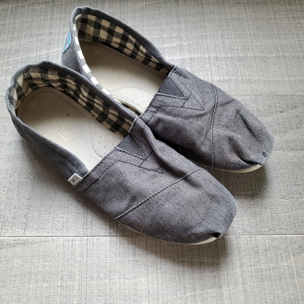 TOMS Grey Ladies Espadrilles 8 (Runs big)